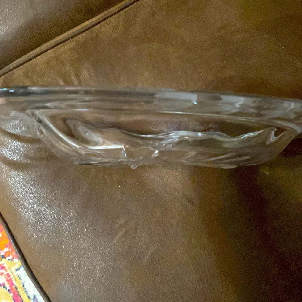 Lead Crystal large frosted Heart Decor